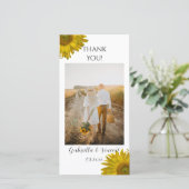 Gele Zonnebloemen Dank Je Bedankkaart (Staand voorkant)