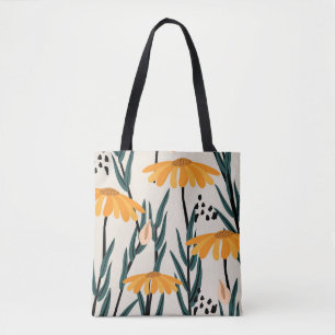 Gele zonnebloemen draagtas