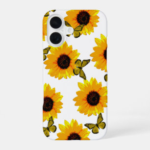 Gele Zonnebloemen En Vlinders, iPhone 16 Hoesje