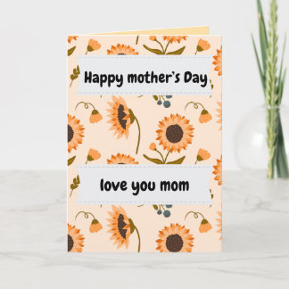 Gele Zonnebloemen Gelukkige Moederdag Ik Hou van J Kaart