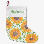 Gele zonnebloemen kleine kerstsok (Voorkant)