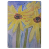 Gele zonnebloemen Klembord (Achterkant)