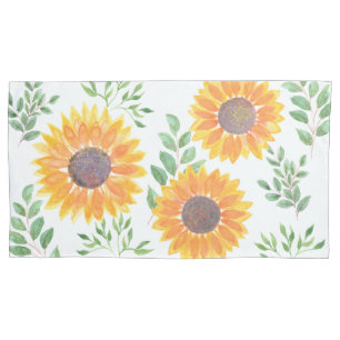 Gele zonnebloemen kussensloop