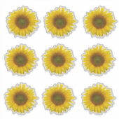 Gele zonnebloemen Land Sticker (Voorkant)