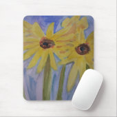 Gele zonnebloemen Mouse Mat Muismat (Met muis)