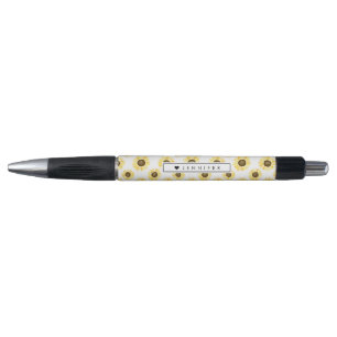 Gele Zonnebloemen Patroon Gepersonaliseerd Pen