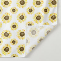 Gele Zonnebloemen Patroon Wandtapijt