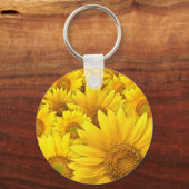Gele zonnebloemen sleutelhanger (Voorkant)