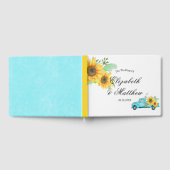 Gele zonnebloemen Turquoise Truck Wedding Gastenboek (Volledig)