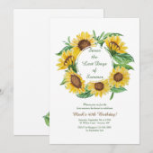 Gele Zonnebloemen uitnodiging (Voorkant / Achterkant)