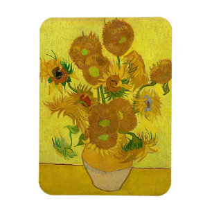 Gele zonnebloemen  Van Gogh Floral Painting Magneet