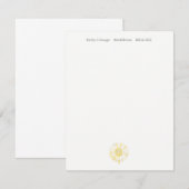 Gele zonnebloemenkaarten kaart (Voorkant / Achterkant)