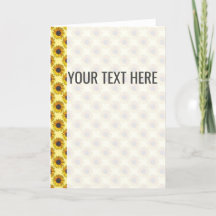 Gele Zonnebloempatroon Aankondiging