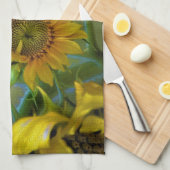 Gele zonnebloempjes voor tuinbouwkunst theedoek (Quarter Fold)