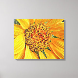 Gele zonnebloescanvas Art Print