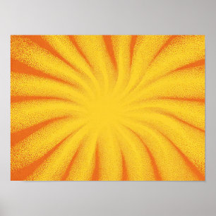 Gele Zonneschijn Achtergrond – Retro Vintage Textu Poster