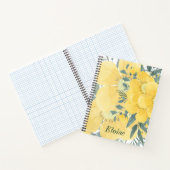 Gele zonnige bloesems notitieboek (Binnen)