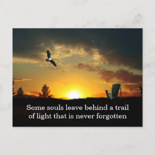 Gele Zonsondergang Grasland Sympathie Ansichtkaart Briefkaart