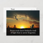 Gele Zonsondergang Groene Weide Condoleance Ansich Briefkaart (Voorkant / Achterkant)