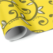 Gele zwammen cadeaupapier (Rol Hoek)