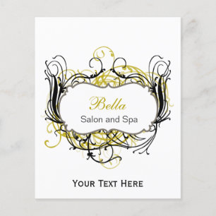 gele, zwarte en witte Chic Business Flyers