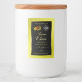 Gele zwarte Glitter-productlabels Ladybug-Logo Voedselcontainer Etiket (Voorkant)