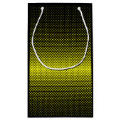 Gele zwarte polak Dot Halftone Achtergrond Klein Cadeauzakje (Achterkant)