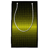 Gele zwarte polak Dot Halftone Achtergrond Klein Cadeauzakje (Voorkant)