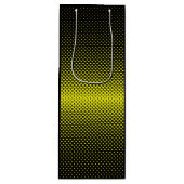 Gele zwarte polak Dot Halftone Achtergrond Wijn Cadeautas (Voorkant)