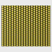 Gele zwarte rand cadeaupapier (Vlak)