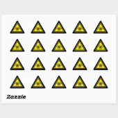 Gele & Zwarte Sticker van de Laserwaarschuwing (Vel)