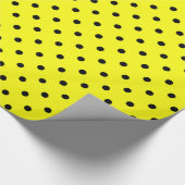 Gele zwarte stip cadeaupapier (Hoek)