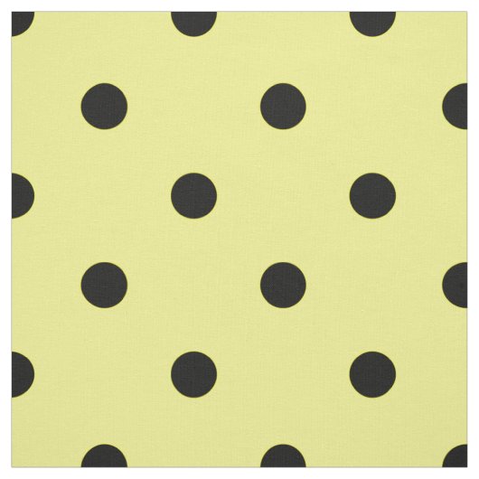 Gele zwarte stip stof (Swatch)