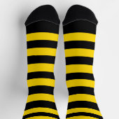 Gele/zwarte Stripes Crew-sockets Sokken (Top)