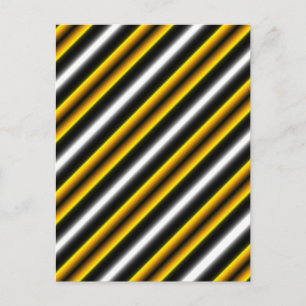 Gele zwarte witte regenboogstripes briefkaart