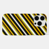Gele zwarte witte regenboogstripes Case-Mate iPhone case (Achterkant (horizontaal))