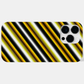 Gele zwarte witte regenboogstripes Case-Mate iPhone case (Achterkant (horizontaal))