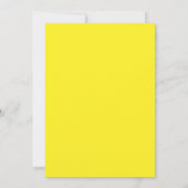 Gele Zwirl Damask Bat Mitzvah Invitaties Kaart (Achterkant)