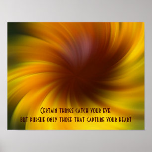 Gele Zwirls Dreams Inspirerend Quote Poster