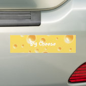 Gele Zwitserse kaastextuur Bumpersticker (Op auto)