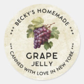 Gelée de raisins autocollant à la conserverie de s (Devant)