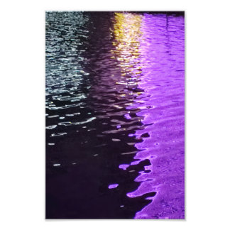 Geleende Kleuren | Abstract Nachtwater  Foto Afdruk