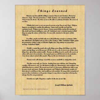 Geleerde dingen poster