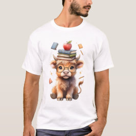 Geleerde Koe met Boeken T-shirt