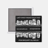 GELEGD OM TE RUSTEN BETEKENT IN RUST BLIJVEN MAGNEET (Voorkant / Achterkant)