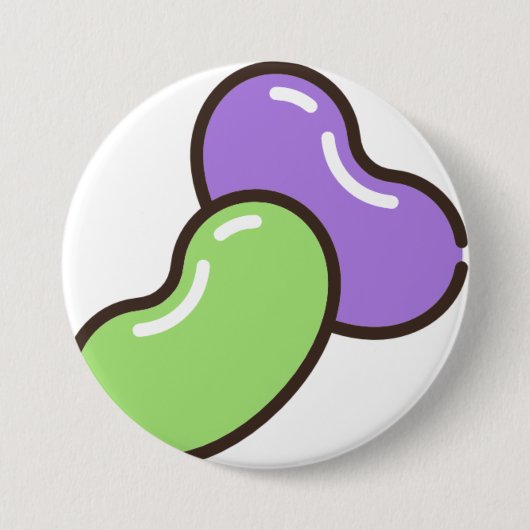 geleibonen ronde button 7,6 cm (Voorkant)