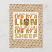 Geleid door een leeuw briefkaart (Voorkant)