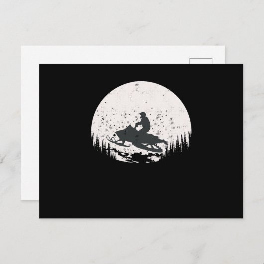 Geleid door het mobiele ontwerp van de maan briefkaart (Voorkant / Achterkant)