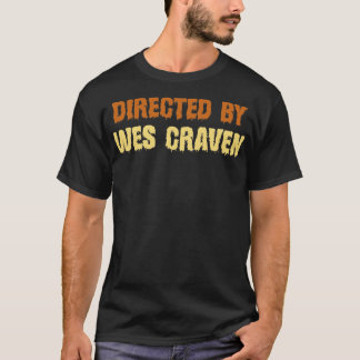 Geleid door Wes Craven Retro-tekst T-shirt
