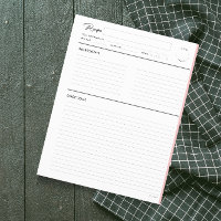 Geleid Recipe Pagina's Modern in Blush letter form